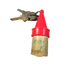 Vintage Collectable Fish Station Keychain Floats Used Cool